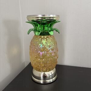 Bath & Body WORKS Pineapple Water Globe 3 Wick Candle Holder Lights Up 2022